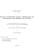 Cover page: Discovery of \emph{Klebsiella aerogenes} CDI Receptor and Investigation of the Binding in the Receptor