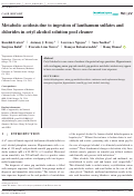 Cover page: Metabolic acidosis due to ingestion of lanthanum sulfates and chlorides in cetyl alcohol solution pool cleaner