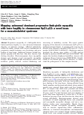 Cover page: Mapping autosomal dominant progressive limb-girdle myopathy with bone fragility to chromosome 9p21-p22: a novel locus for a musculoskeletal syndrome