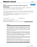 Cover page: Fitness consequences of Anopheles gambiae population hybridization