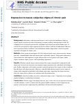 Cover page: Depression increases subjective stigma of chronic pain