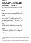 Cover page: Heme oxygenase-1 promoter (GT)n polymorphism associates with HIV neurocognitive impairment