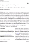 Cover page: A probabilistic gridded product for daily precipitation extremes over the United States