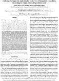 Cover page: Analysing the Impact of Audio Quality on the Use of Naturalistic Long-Form Recordings for Infant-Directed Speech Research