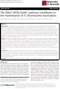 Cover page: The Mbd1-Atf7ip-Setdb1 pathway contributes to the maintenance of X chromosome inactivation