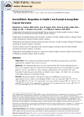 Cover page: Racial/Ethnic disparities in health care receipt among male cancer survivors.