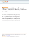 Cover page: Organic carbon burial during OAE2 driven by changes in the locus of organic matter sulfurization