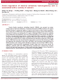 Cover page: Down-regulation of tensin2 enhances tumorigenicity and is associated with a variety of cancers