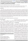 Cover page: A Case Report of Toxicity from Ingestion of a Hospital Antiseptic Solution Containing 1-Propanol and 2-Propanol