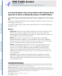 Cover page: Increased mortality in very young children with traumatic brain injury due to abuse: A nationwide analysis of 10,965 patients