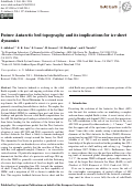 Cover page: Future Antarctic bed topography and its implications for ice sheet dynamics