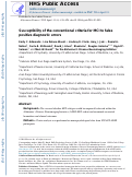 Cover page: Susceptibility of the conventional criteria for mild cognitive impairment to false‐positive diagnostic errors