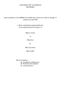 Cover page: Observed Effects of the PEERS Social Skills Intervention for a Diverse Sample of Adolescents with ASD