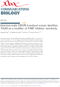 Cover page: Genome-scale CRISPR knockout screen identifies TIGAR as a modifier of PARP inhibitor sensitivity