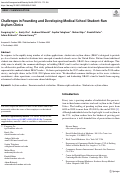 Cover page: Challenges in Founding and Developing Medical School Student-Run Asylum Clinics