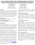Cover page: An Accessible Platform for Exploring Haptic Interactions with Co-located Capacitive and Piezoresistive Sensors