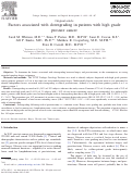 Cover page: Factors associated with downgrading in patients with high grade prostate cancer