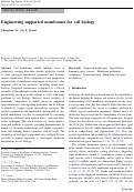 Cover page: Engineering supported membranes for cell biology