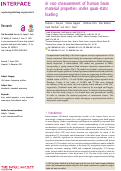 Cover page: In vivo measurement of human brain material properties under quasi-static loading