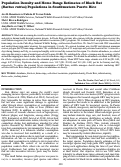 Cover page: Population Density and Home Range Estimates of Black Rat (Rattus rattus) Populations in Southwestern Puerto Rico