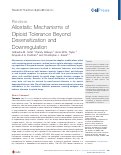 Cover page: Allostatic Mechanisms of Opioid Tolerance Beyond Desensitization and Downregulation