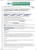 Cover page: Computerized Cognitive Training in Children With Autism and Intellectual Disabilities: Feasibility and Satisfaction Study (Preprint)