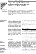 Cover page: Unique case of profound iatrogenic hypercalcemia in a patient with recent orthopedic prosthetic infection