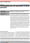 Cover page: Roadmapping the next generation of silicon photonics