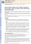 Cover page: Physical activity in relation to knee cartilage T2 progression measured with 3&nbsp;T&nbsp;MRI over a period of 4 years: data from the Osteoarthritis Initiative