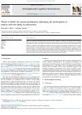 Cover page: Threat or thrill? the neural mechanisms underlying the development of anxiety and risk taking in adolescence.