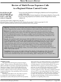 Cover page: Review of Multi-Person Exposure Calls to a Regional Poison Control Center