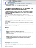 Cover page: Physical Activity, Sedentary Time, and Diet as Mediators of the Association Between TV Time and BMI in Youth