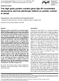 Cover page: The high grain protein content gene Gpc-B1 accelerates senescence and has pleiotropic effects on protein content in wheat