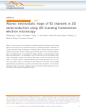 Cover page: Atomic electrostatic maps of 1D channels in 2D semiconductors using 4D scanning transmission electron microscopy