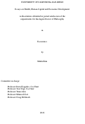 Cover page: Essays on Health, Human Capital and Economic Development