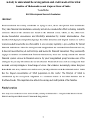 Cover page: A study to understand the saving pattern and credit needs of the tribal families of Maharashtra and Gujarat State of India&nbsp;(Synopsis of Research Results)