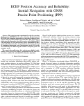 Cover page: ECEF Position Accuracy and Reliability: Inertial Navigation with GNSS Precise Point Positioning (PPP)