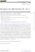 Cover page: New physics in the visible final states of B → D(∗)τν