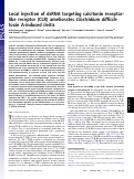 Cover page: Local injection of dsRNA targeting calcitonin receptor-like receptor (CLR) ameliorates Clostridium difficile toxin A-induced ileitis