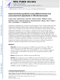 Cover page: Improved fracture prediction using different fracture risk assessment tool adjustments in HIV-infected women