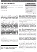 Cover page: Genetic Networks