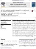 Cover page: Fate of the antibiotic sulfadiazine in natural soils: Experimental and numerical investigations