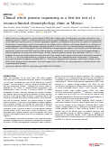 Cover page: Clinical whole genome sequencing as a first-tier test at a resource-limited dysmorphology clinic in Mexico