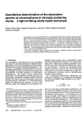 Cover page: Quantitative determination of the absorption spectra of chromophores in strongly scattering media: a light-emitting-diode based technique.