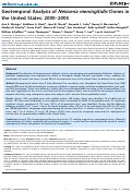 Cover page: Geotemporal Analysis ofNeisseria meningitidis Clones in the United States: 2000–2005