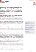 Cover page: Analysis of Individuals from a Dengue-Endemic Region Helps Define the Footprint and Repertoire of Antibodies Targeting Dengue Virus 3 Type-Specific Epitopes