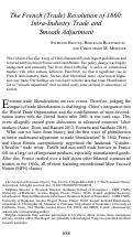 Cover page: The French (Trade) Revolution of 1860: Intra-Industry Trade and Smooth Adjustment