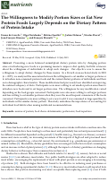 Cover page: The Willingness to Modify Portion Sizes or Eat New Protein Foods Largely Depends on the Dietary Pattern of Protein Intake