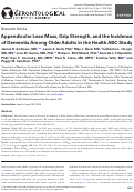 Cover page: Appendicular Lean Mass, Grip Strength, and the Incidence of Dementia Among Older Adults in the Health ABC Study.