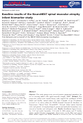 Cover page: Baseline results of the NeuroNEXT spinal muscular atrophy infant biomarker study.